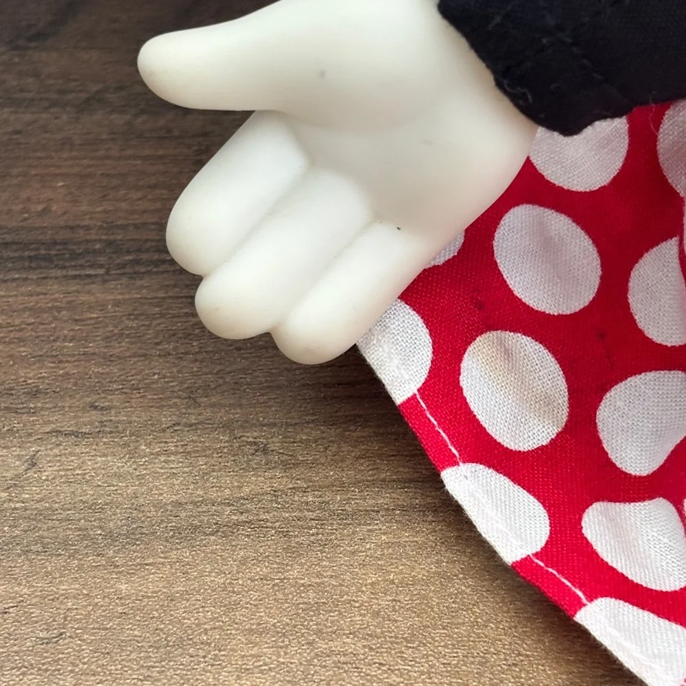 VINTAGE Disney Mouseketoys Minnie Mouse Rubber Face Soft Body Stuffed Doll Plush